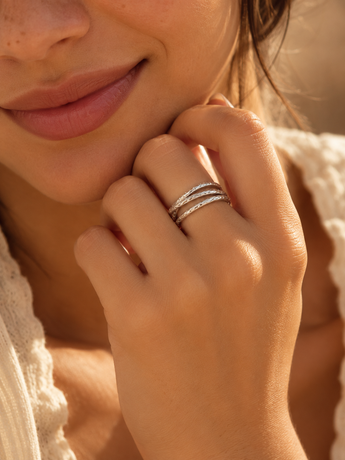 Bague Chloé Triple Argentée de BDM Studio, bijou argenté