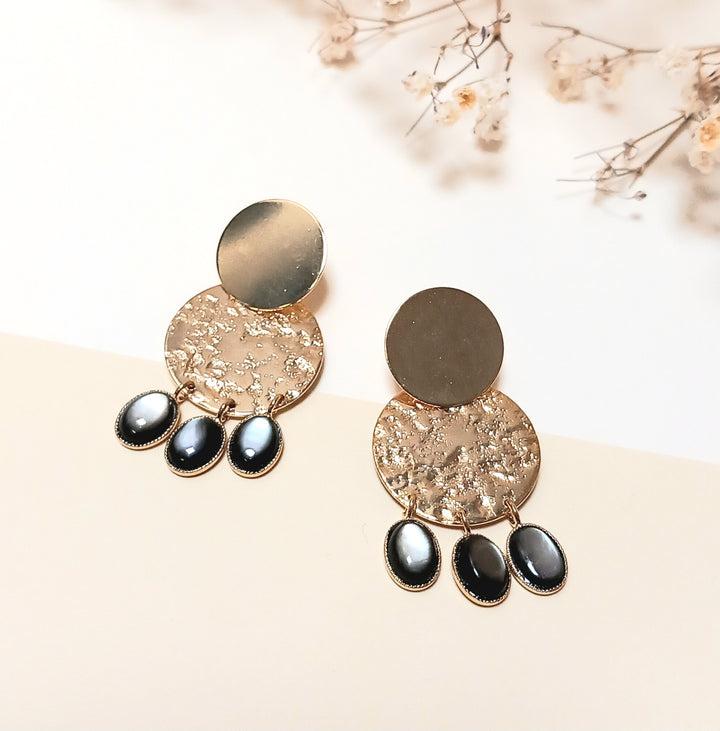 Boucles Palais 3 pierres - Divers Coloris