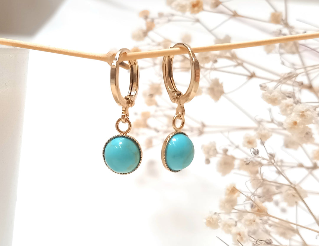 Mini Créoles Pierres - Divers Coloris