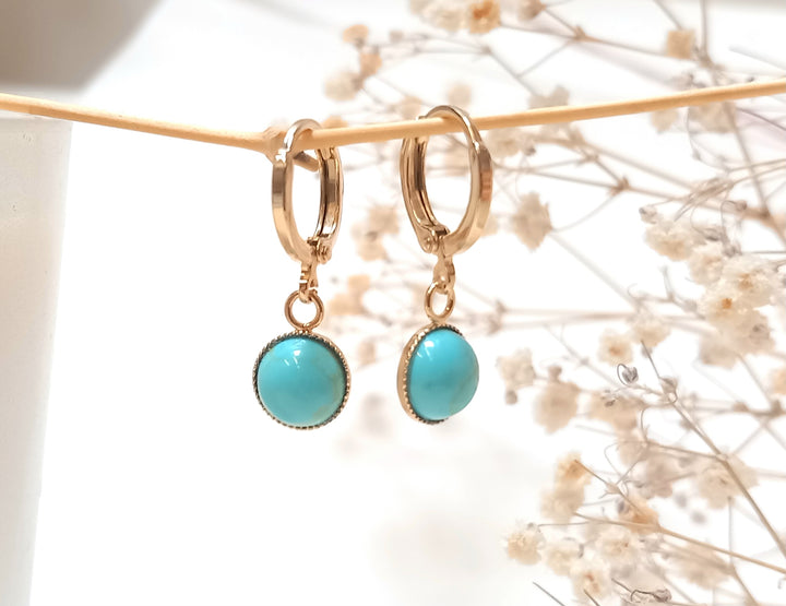 Mini Créoles Pierres - Divers Coloris