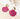 Boucles Hortanse de Fabien Ajzenberg en acétate rose et plaqué or, au design pendant raffiné.