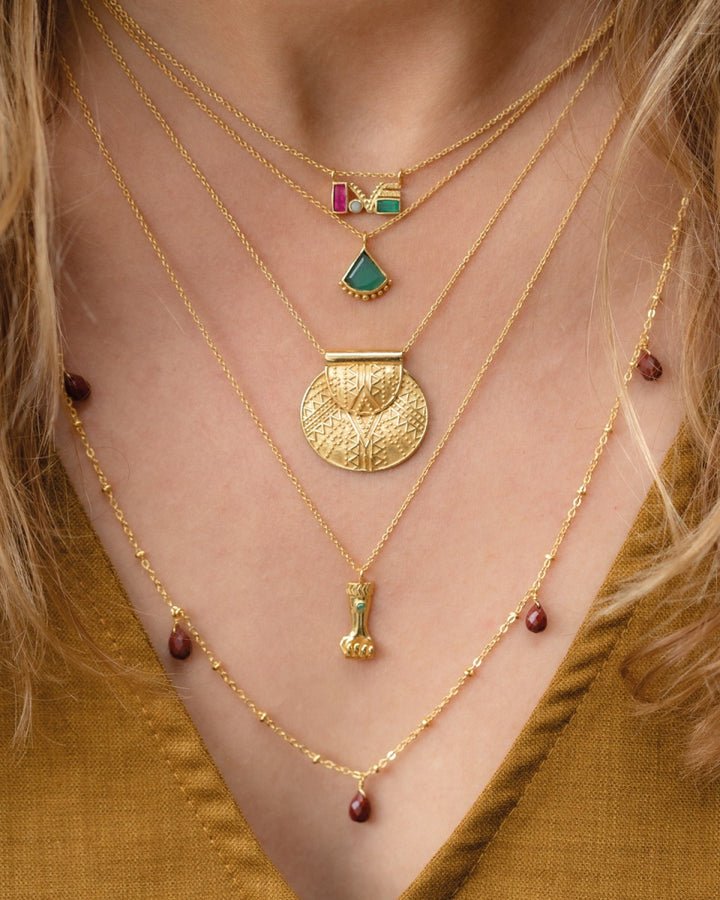 Collier Mlabri - Diverses Pierres