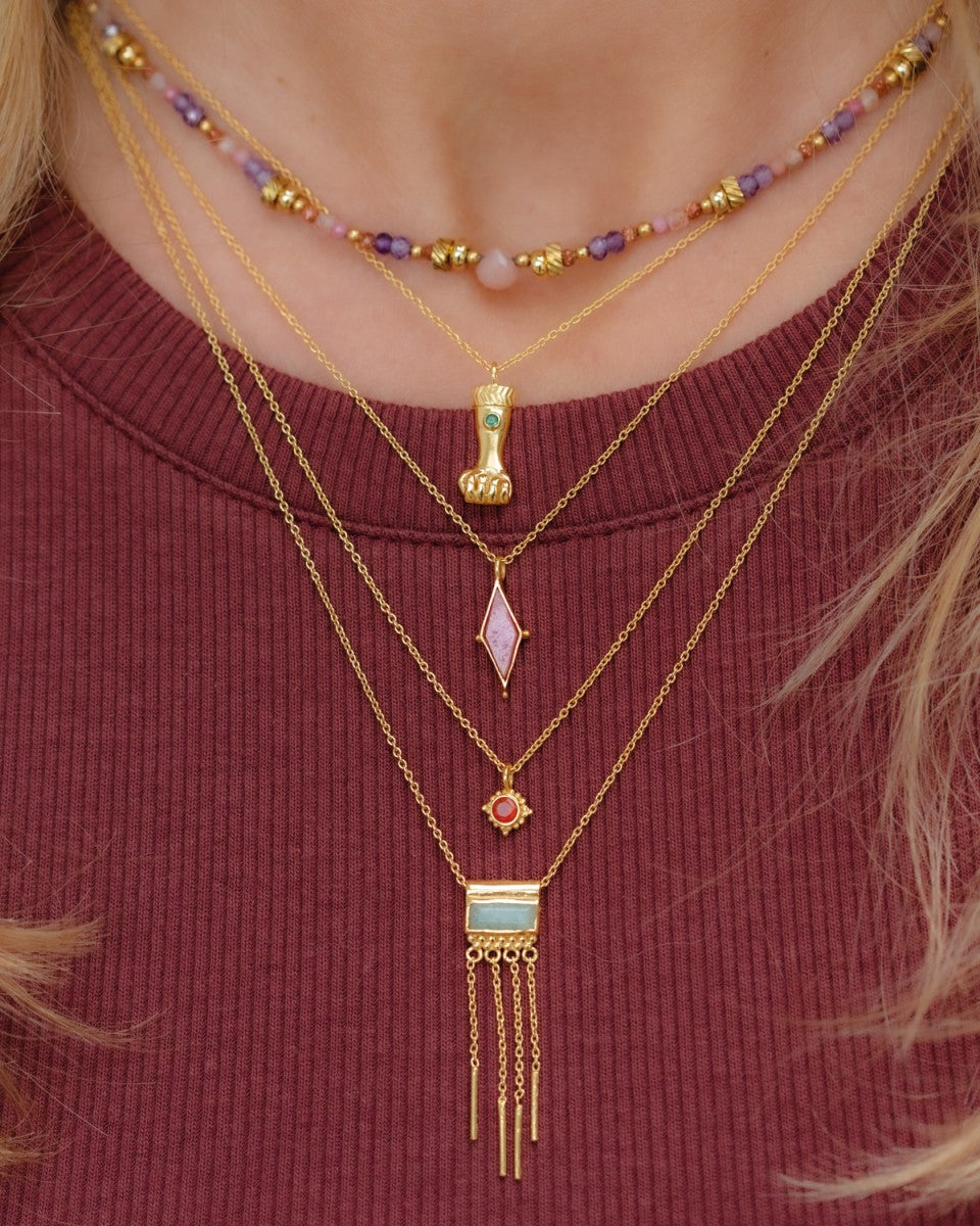 Collier Mlabri - Diverses Pierres