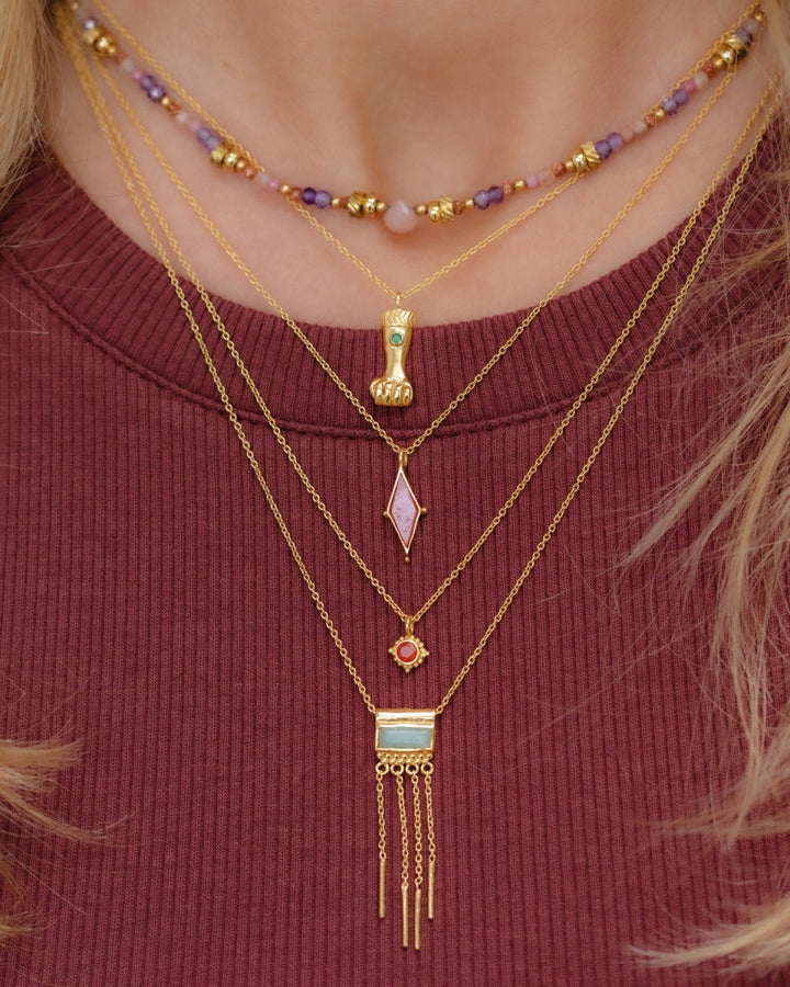 Collier Mlabri - Diverses Pierres