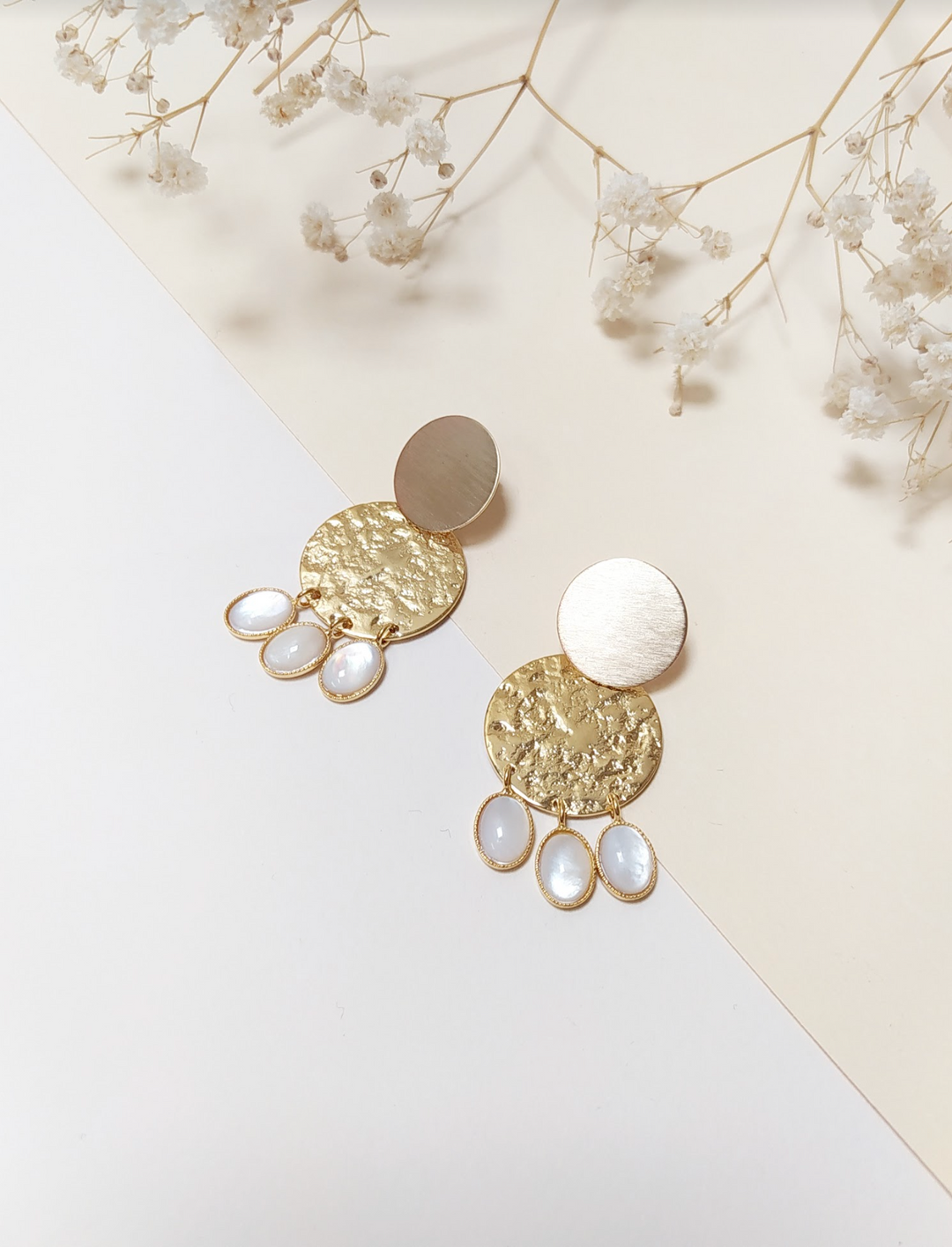 Boucles Palais 3 pierres - Divers Coloris