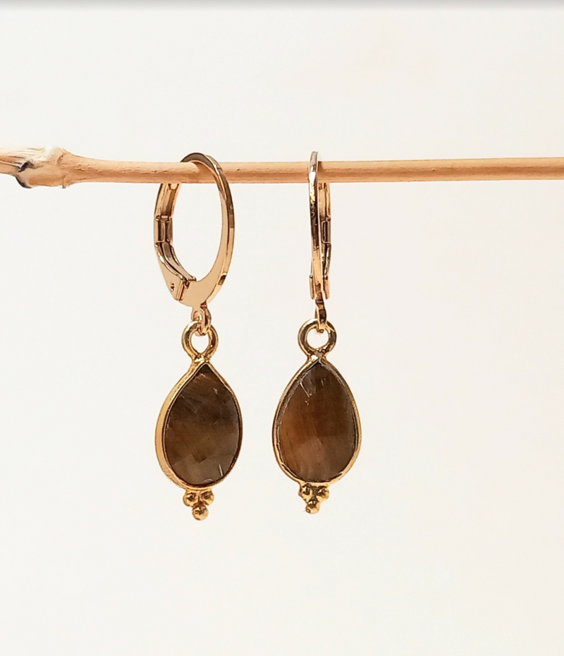 Mini Créoles Gouttes Talisman - Divers Coloris