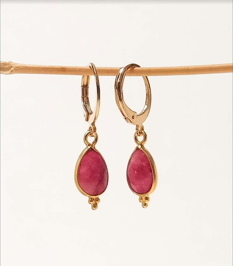 Mini Créoles Gouttes Talisman - Divers Coloris