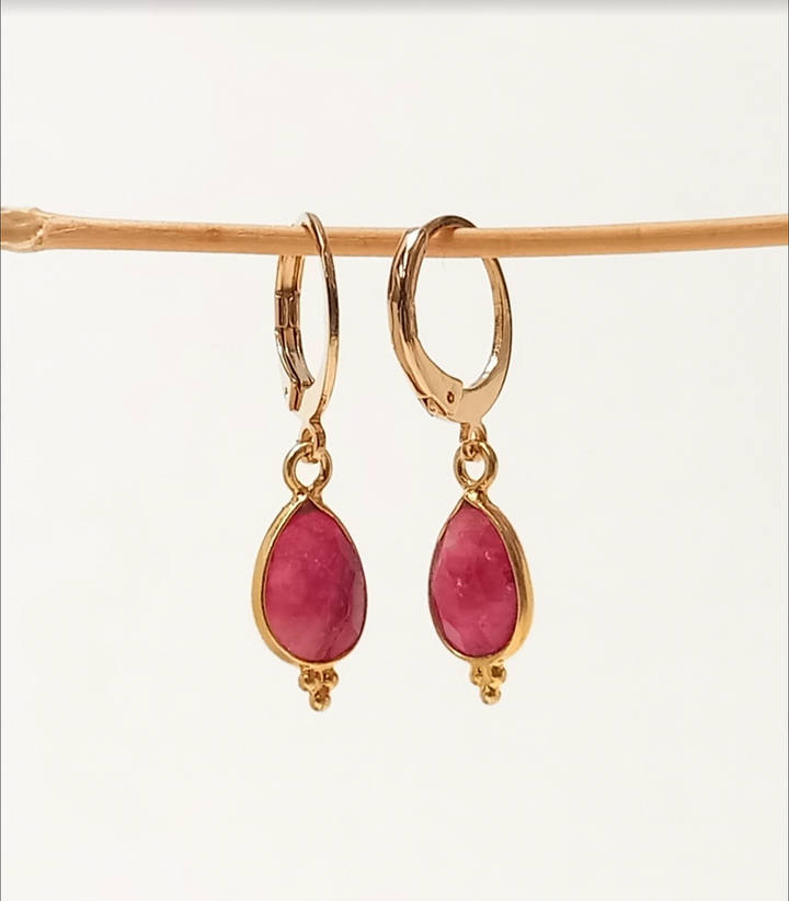 Mini Créoles Gouttes Talisman - Divers Coloris