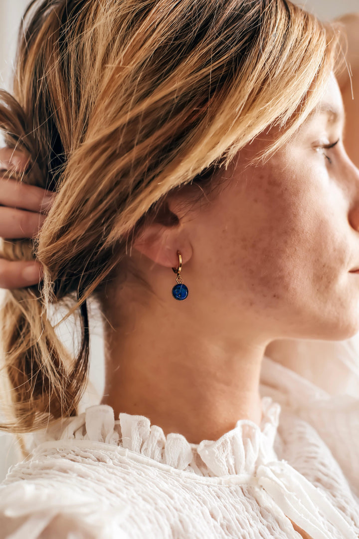 Mini Créoles Pierres - Divers Coloris