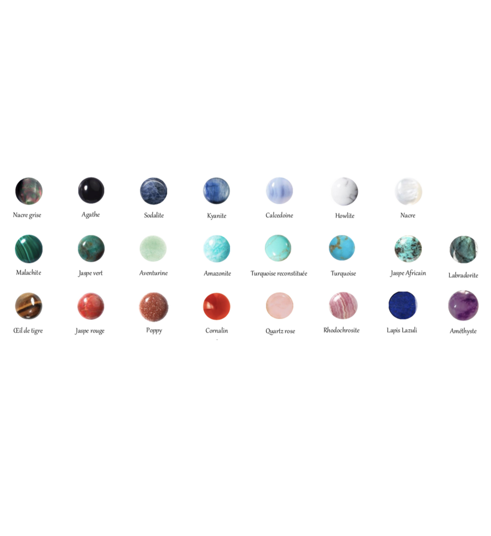 Mini Créoles Pierres - Divers Coloris