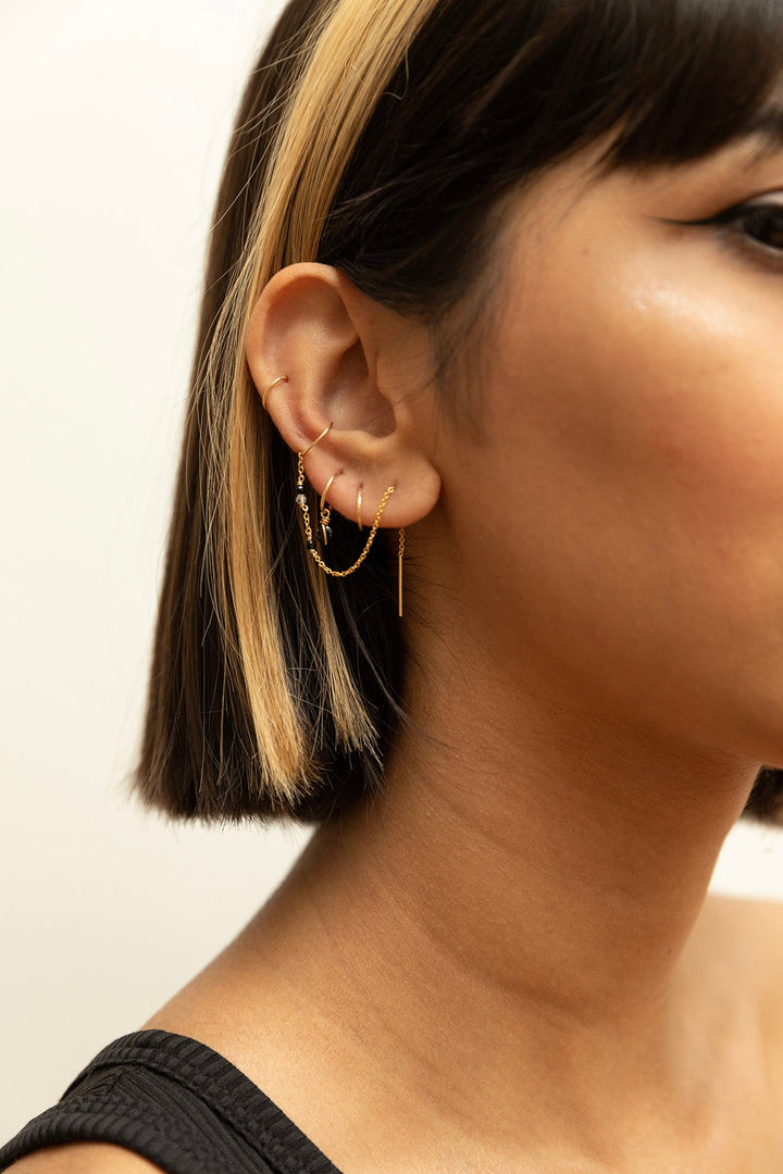 Bijou d'oreille Céleste Damier