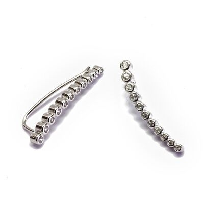 Barrettes d'oreilles Leila Argent