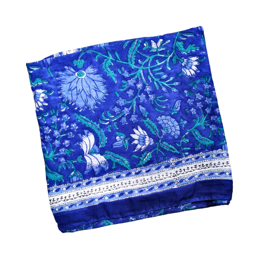 Foulard Block Print India Grande - Divers Coloris