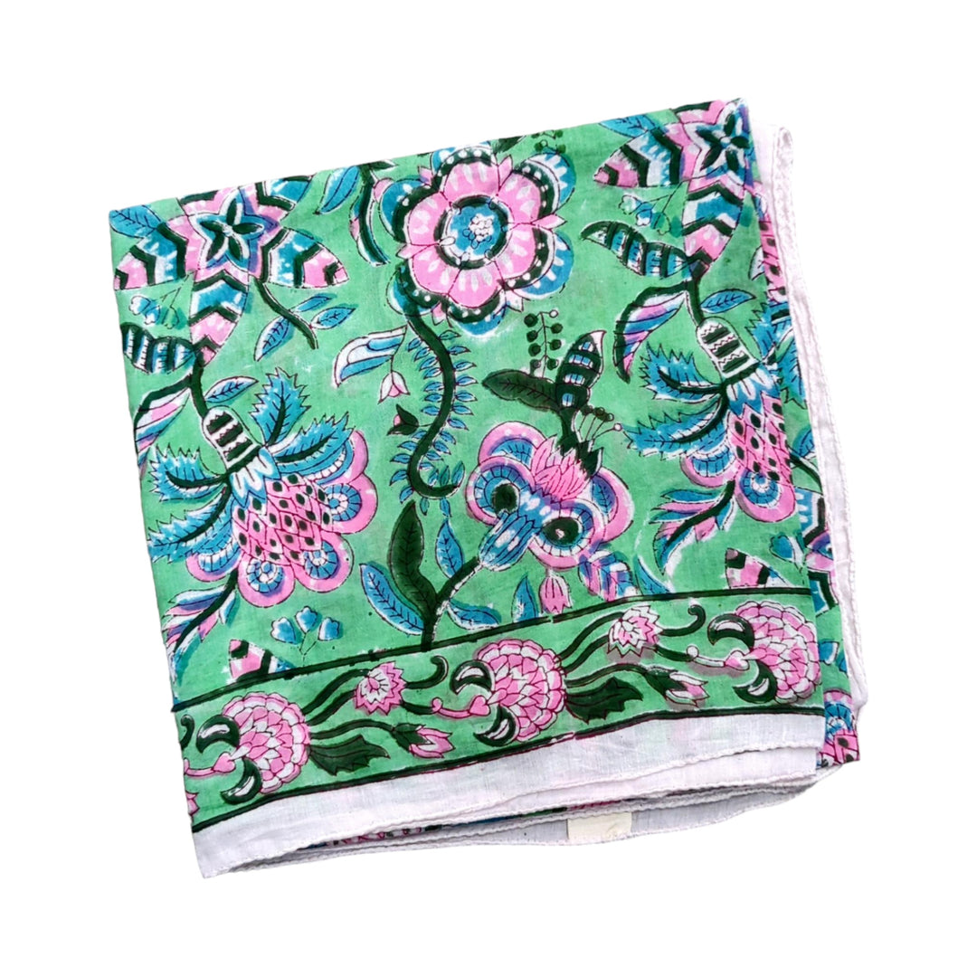 Foulard Block Print India Grande - Divers Coloris