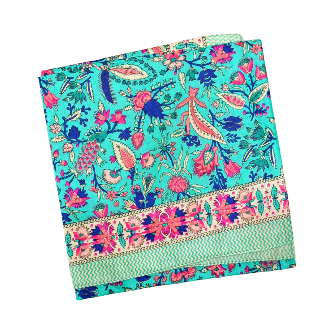 Foulard Block Print India Grande - Divers Coloris