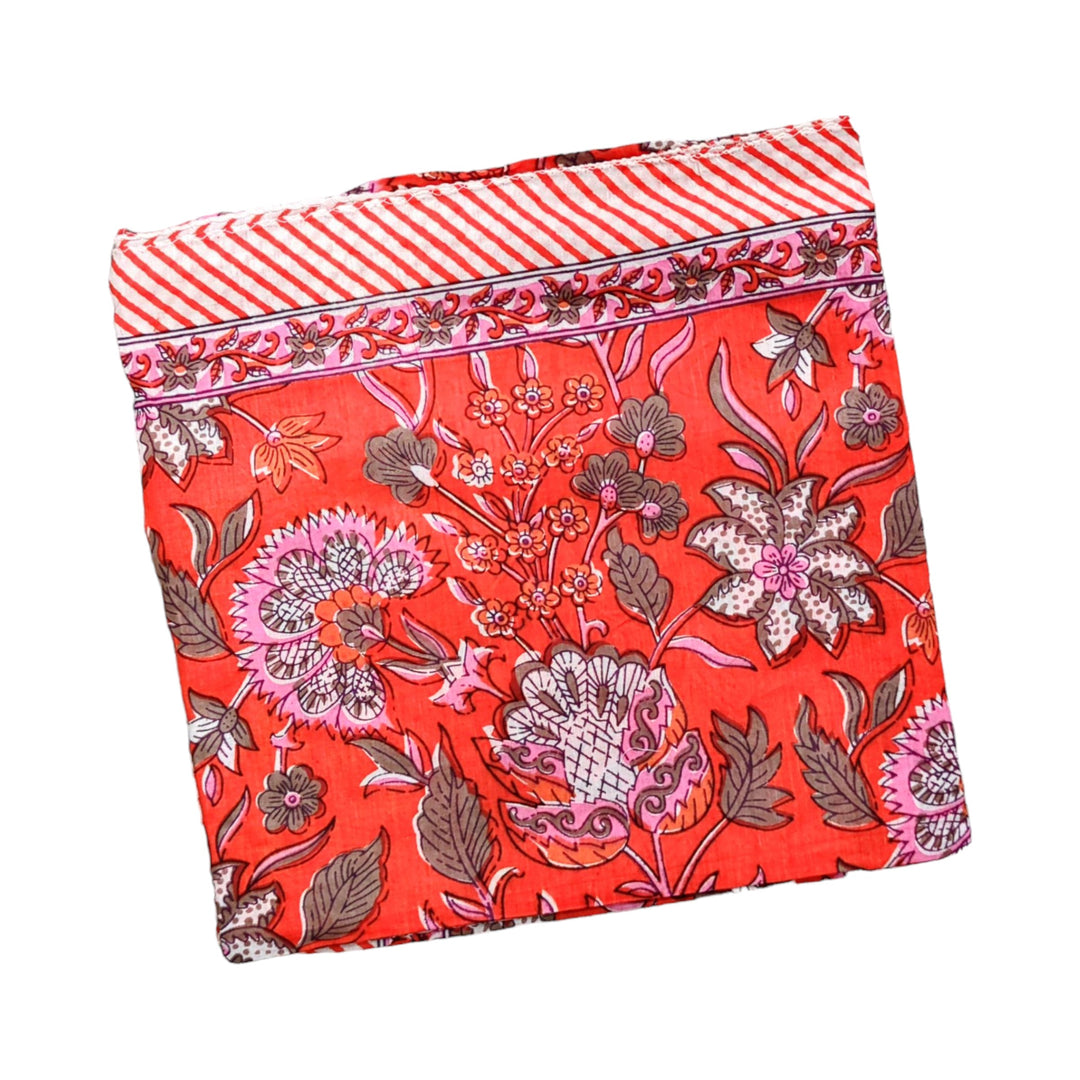 Foulard Block Print India Grande - Divers Coloris