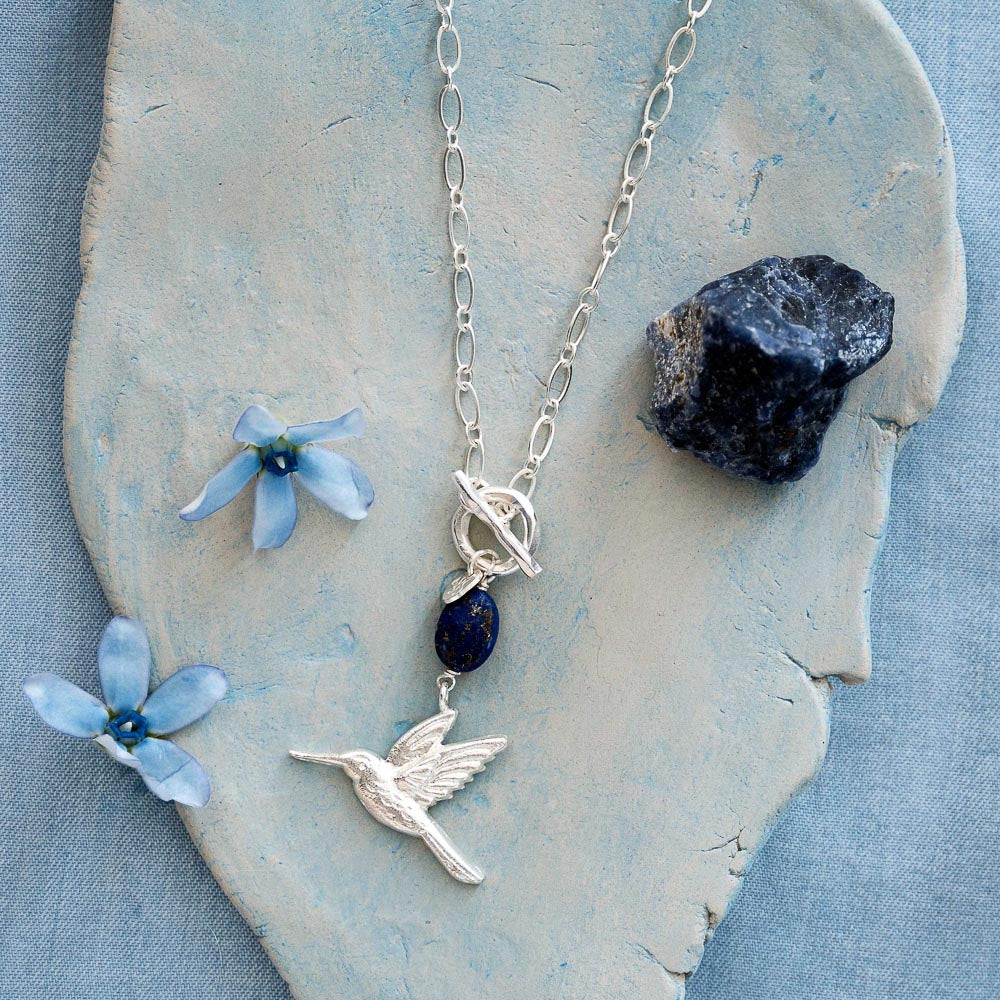Collier Admirable Argenté - Lapis Lazuli