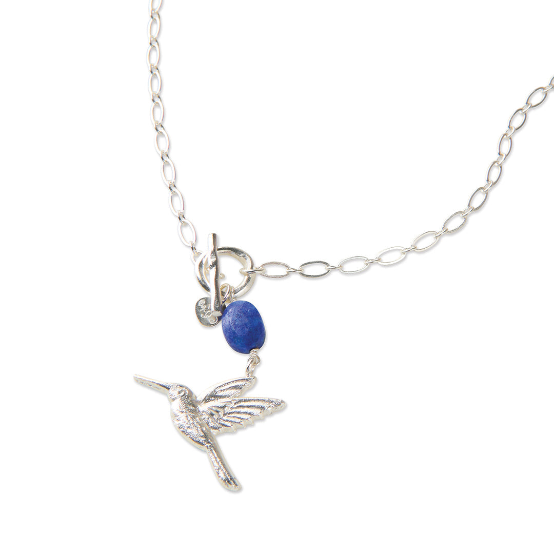 Collier Admirable Argenté - Lapis Lazuli
