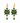 Boucles d'oreilles Fiora – vert
