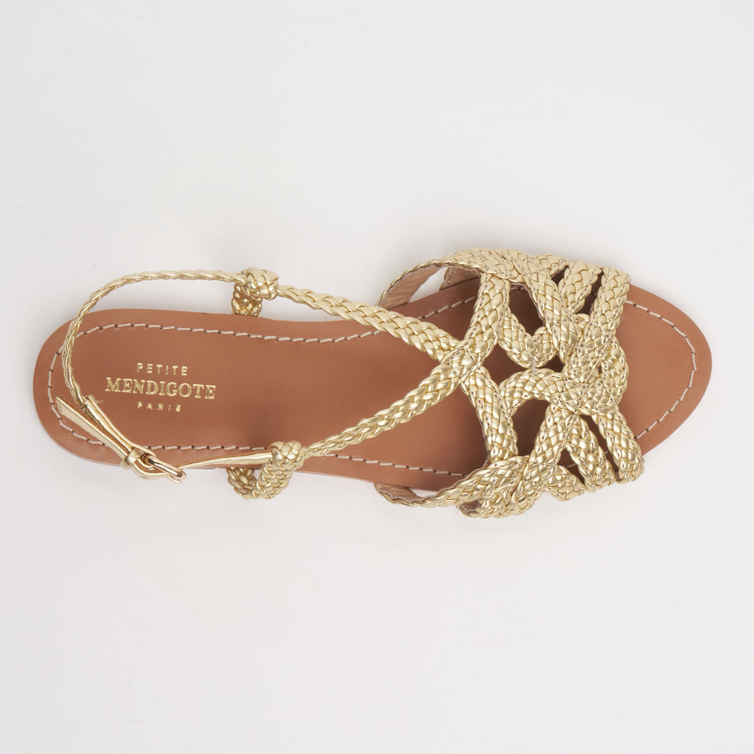 Sandales Tressées Coco Foil