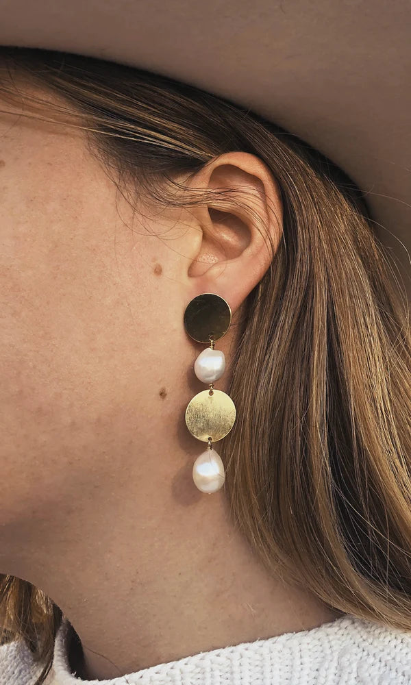 Boucles 2 Disques Et 2 Perles