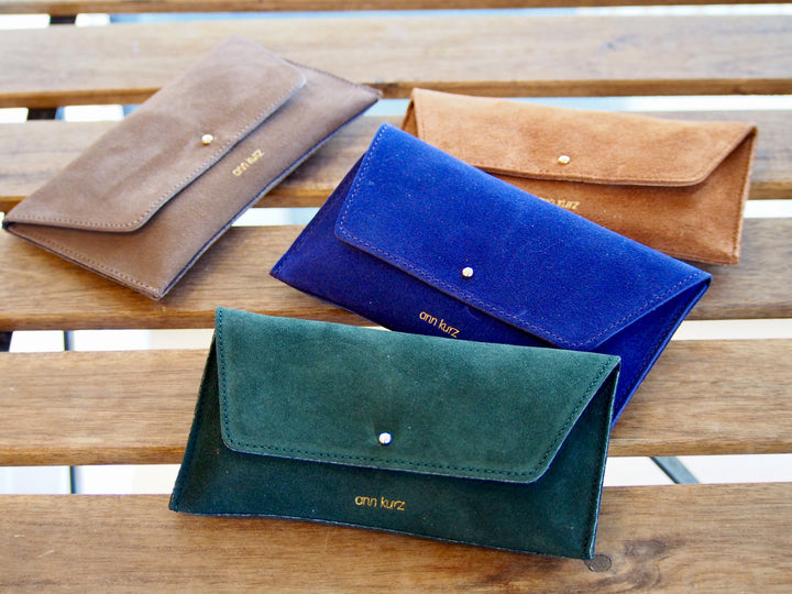 Porte Monnaie Mini Enveloppe Suède - Divers Coloris