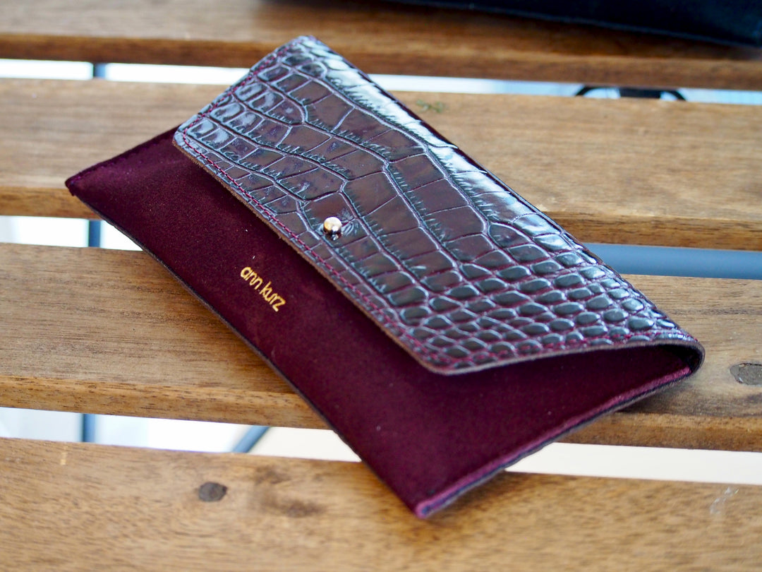 Porte Monnaie Mini Enveloppe Croco Mix - Divers Coloris