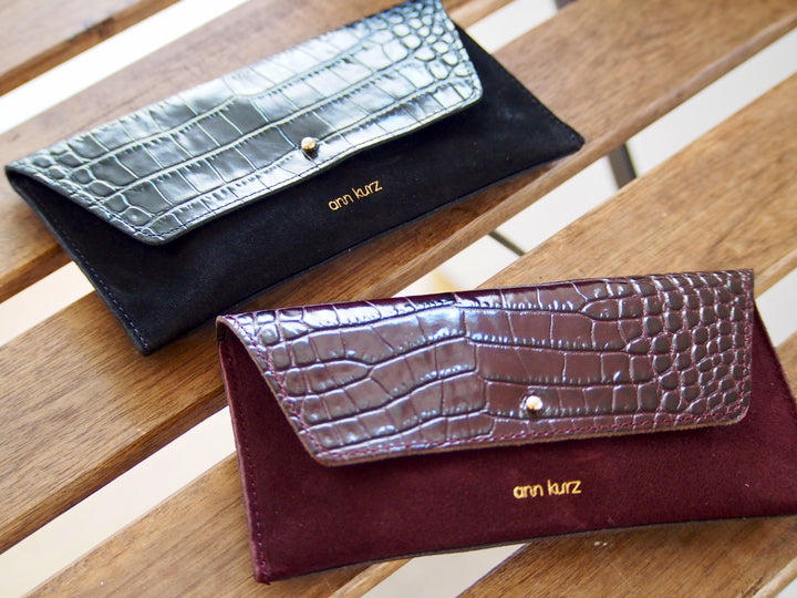 Porte Monnaie Mini Enveloppe Croco Mix - Divers Coloris