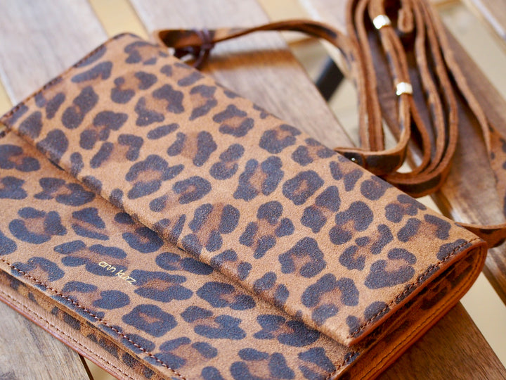 Sac Téléphone Moyen Leo - Brown