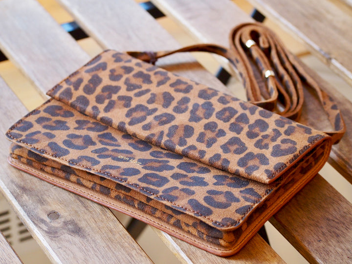 Sac Téléphone Moyen Leo - Brown