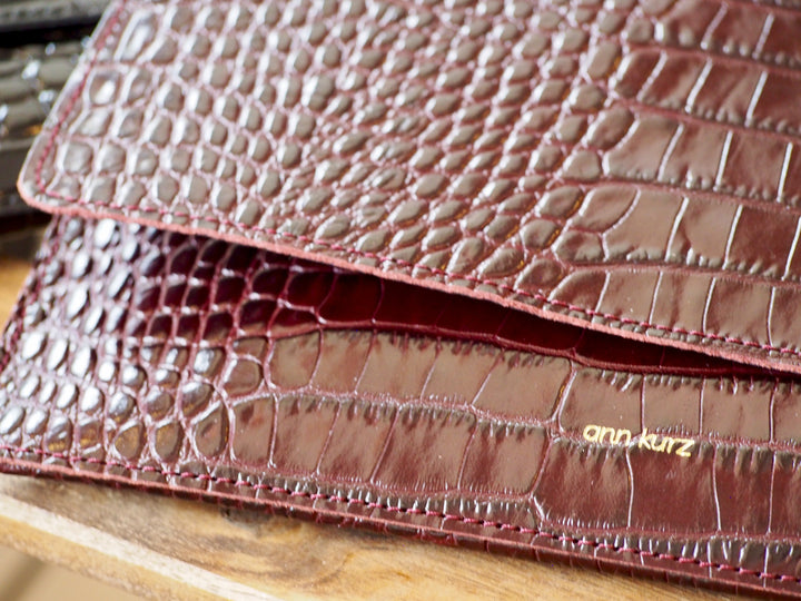 Sac Thin Clutch Croco - Divers Coloris