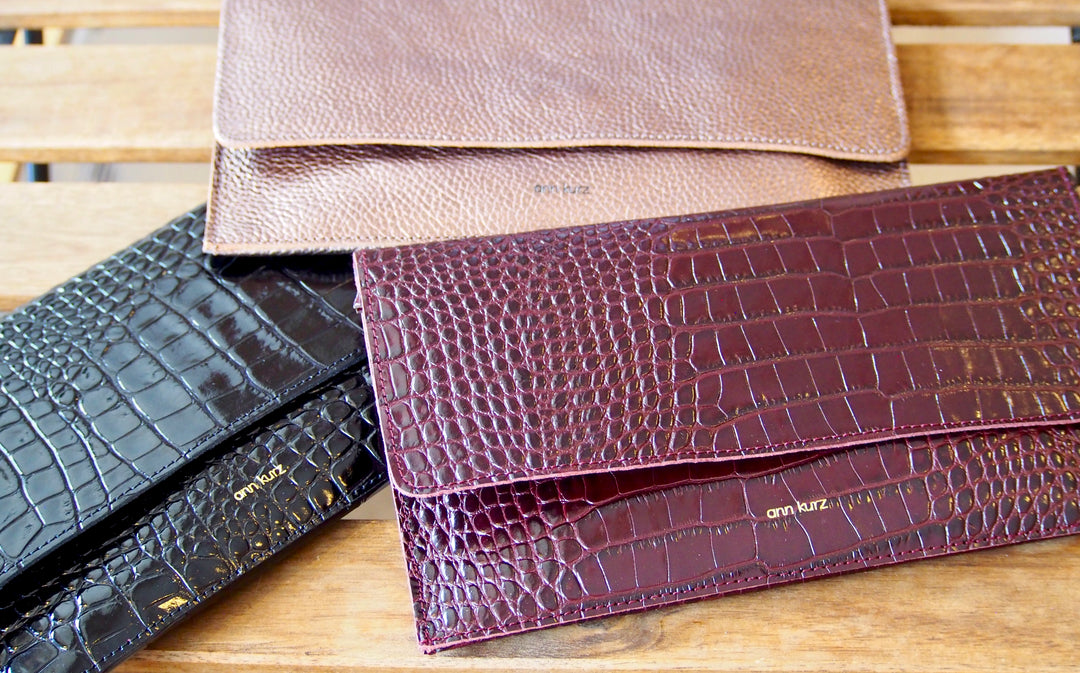 Sac Thin Clutch Croco - Divers Coloris