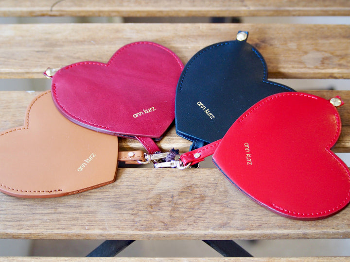 Porte Clés Cœur - Divers Cuirs Et Coloris
