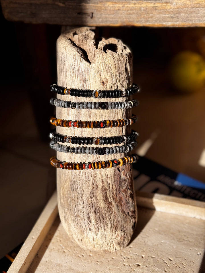 Bracelet Otis - Agate Noire