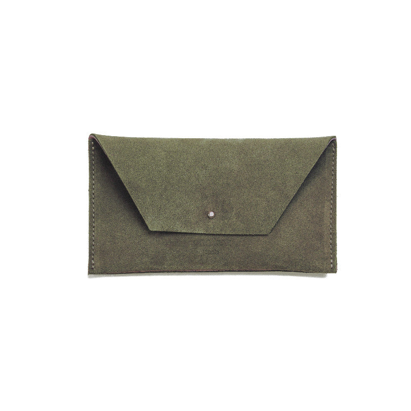 Portefeuille Mini Enveloppe Pouch Suède - Divers coloris