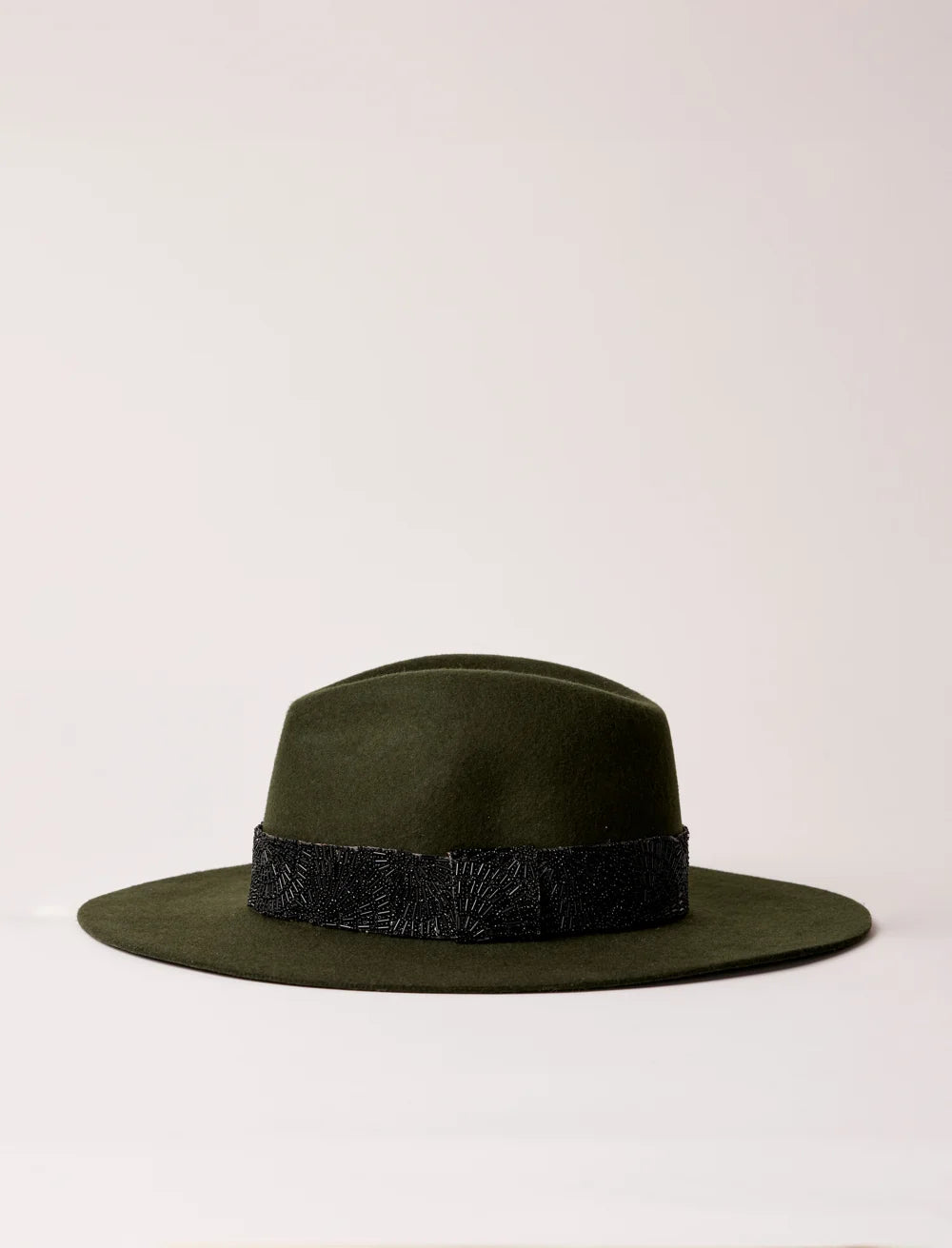 Chapeau Victor Kaki Perles Noires