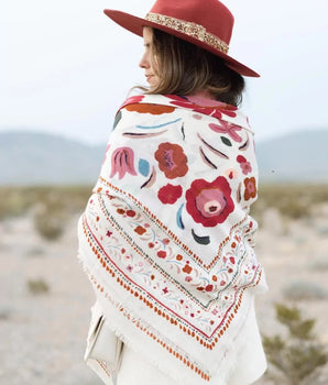 Foulard Balkans Laine et Soie - Divers Coloris