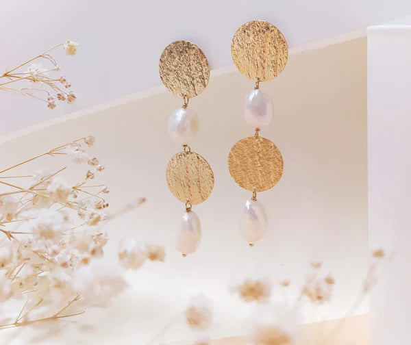 Boucles 2 Disques Et 2 Perles