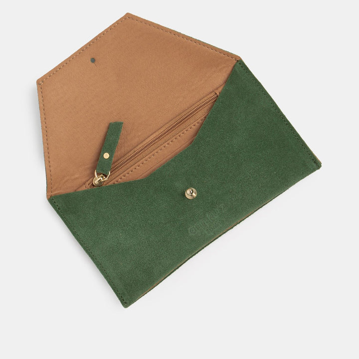 Portefeuille Mini Enveloppe Pouch Suède - Divers coloris