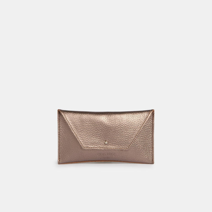 Portefeuile Mini Enveloppe Pouch Grainé - Divers coloris