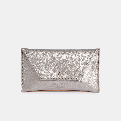 Portefeuile Mini Enveloppe Pouch Grainé - Divers coloris