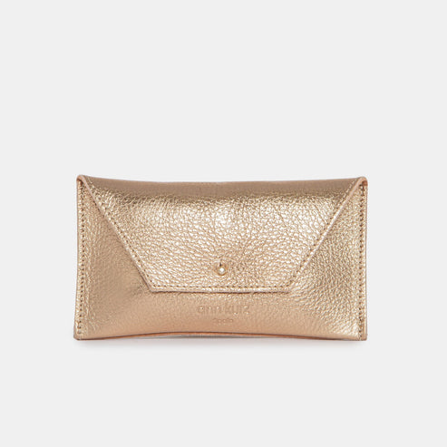 Portefeuile Mini Enveloppe Pouch Grainé - Divers coloris