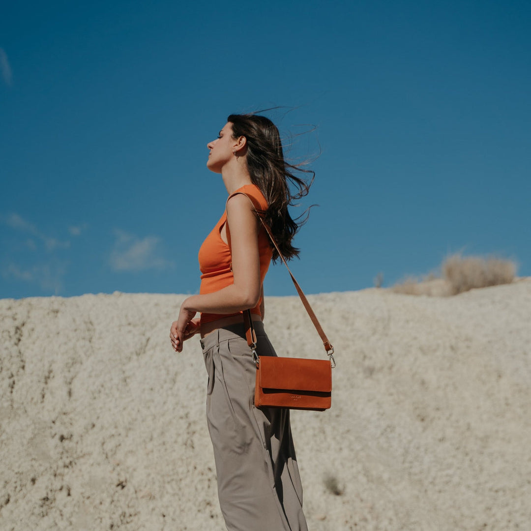 Le Parfait Sac à Bandoulière Carre Vegetal - Divers coloris