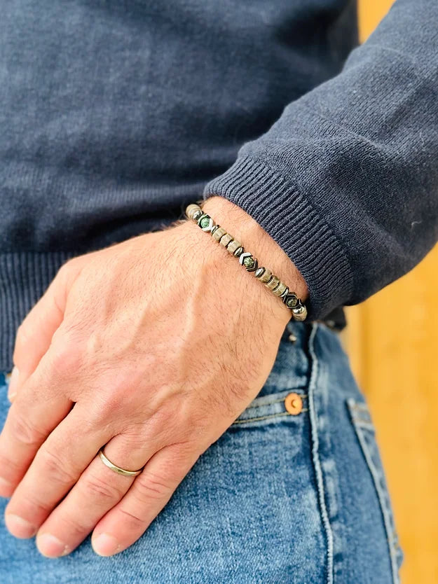 Bracelet Keith - Labradorite Chocolat