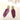 Boucles Blanche de Fabien Ajzenberg en acétate fuchsia et détails dorés, collection La vie est une fête.