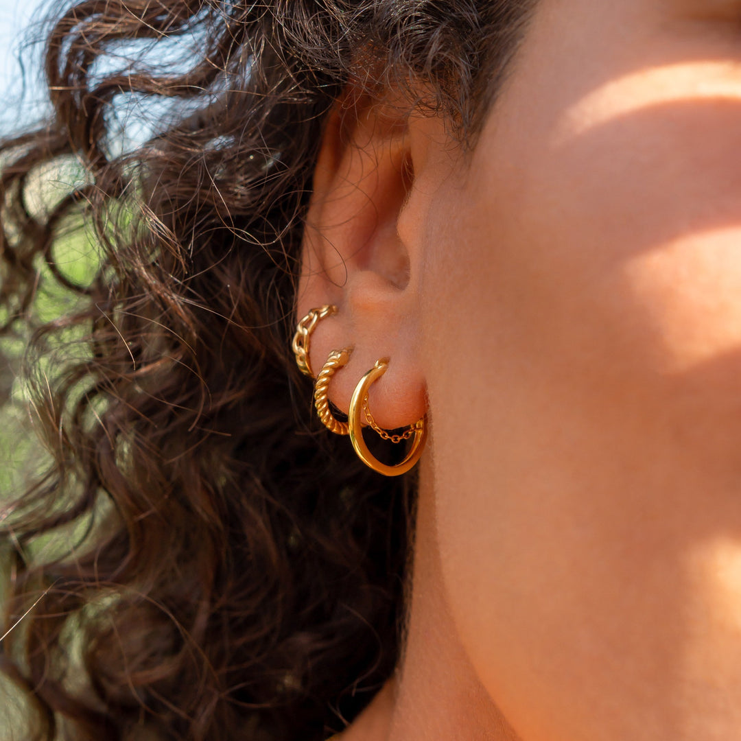 BOUCLES D'OREILLES SARDAIGNE - 925 sterling silver / 24K gold