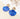 Boucles Hortanse de Fabien Ajzenberg en acétate bleu et plaqué or, grandes boucles d'oreilles pendantes.