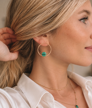 Boucles Lou Grandes – Fabien Ajzenberg, bijou plaqué or – photo 1
