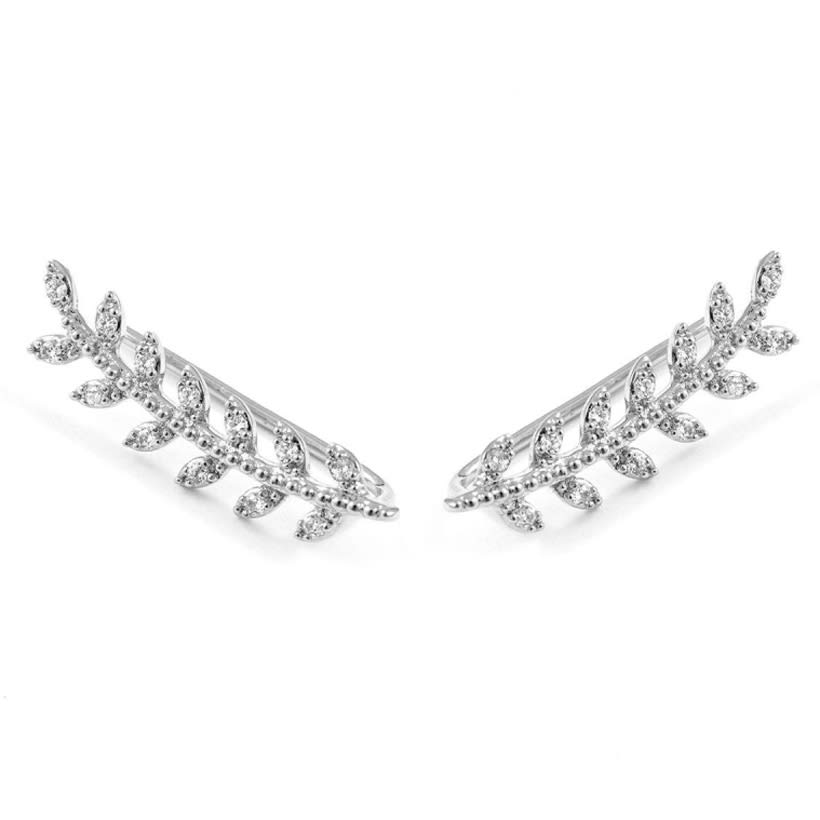 Barrettes d'oreilles Olympe Strass Argent