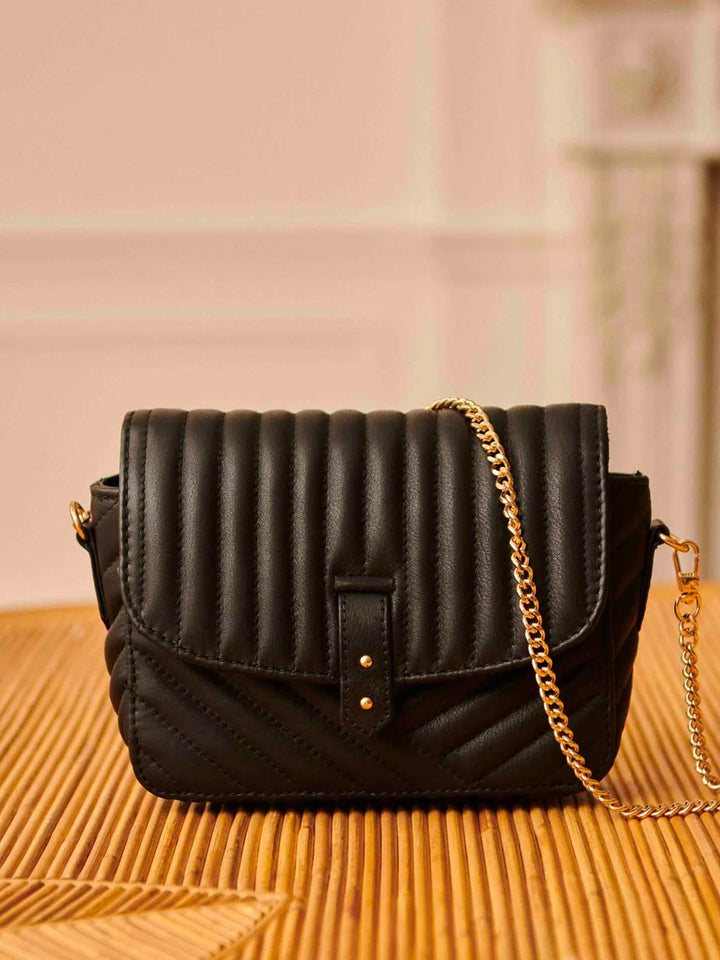 Sac Servane Cuir Matelasse Noir